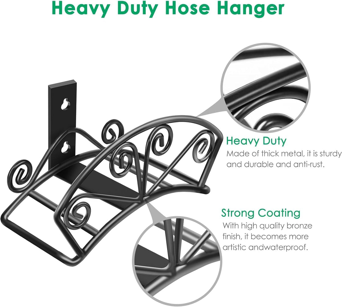 TomCare wall-hose hanger easy-install saves space and keeps hoses accessible