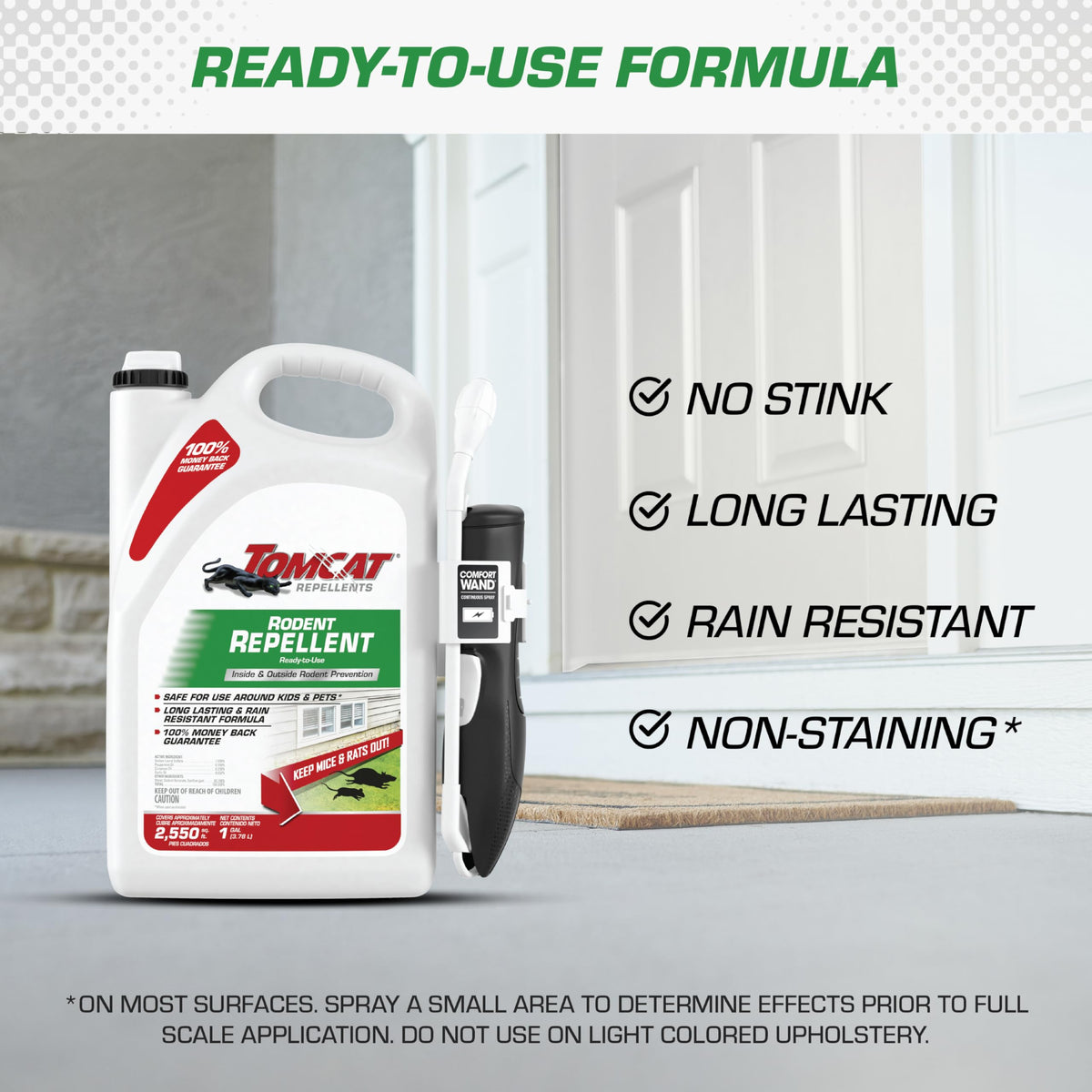 Tomcat spray targets cracks, crevices, pipes, and vents for prevention