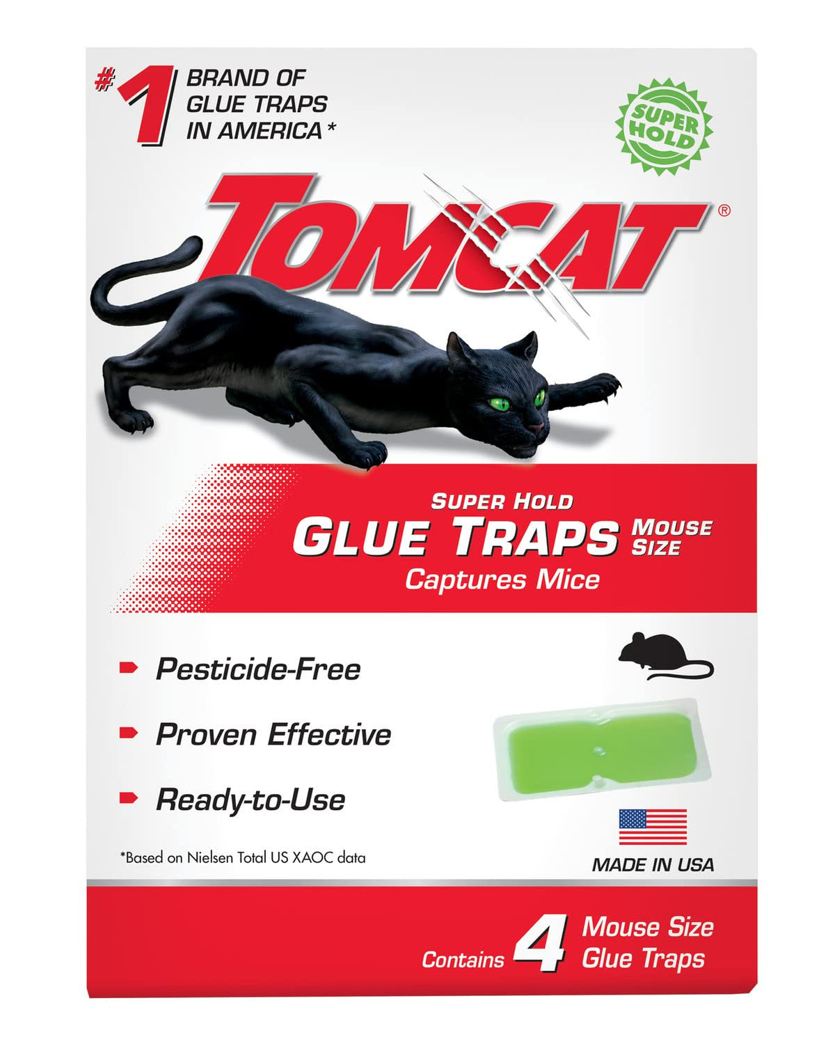Tomcat glue trap side view showing compact design.