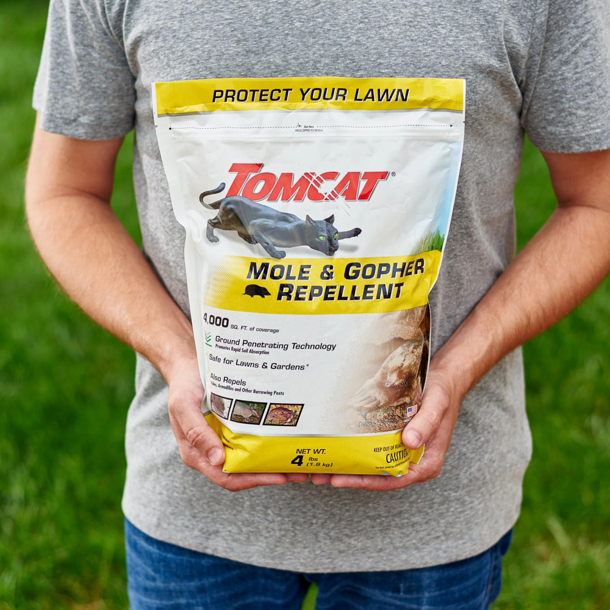 Tomcat Ground Penetrating Technology emulsification enables better castor-oil penetration into soil.