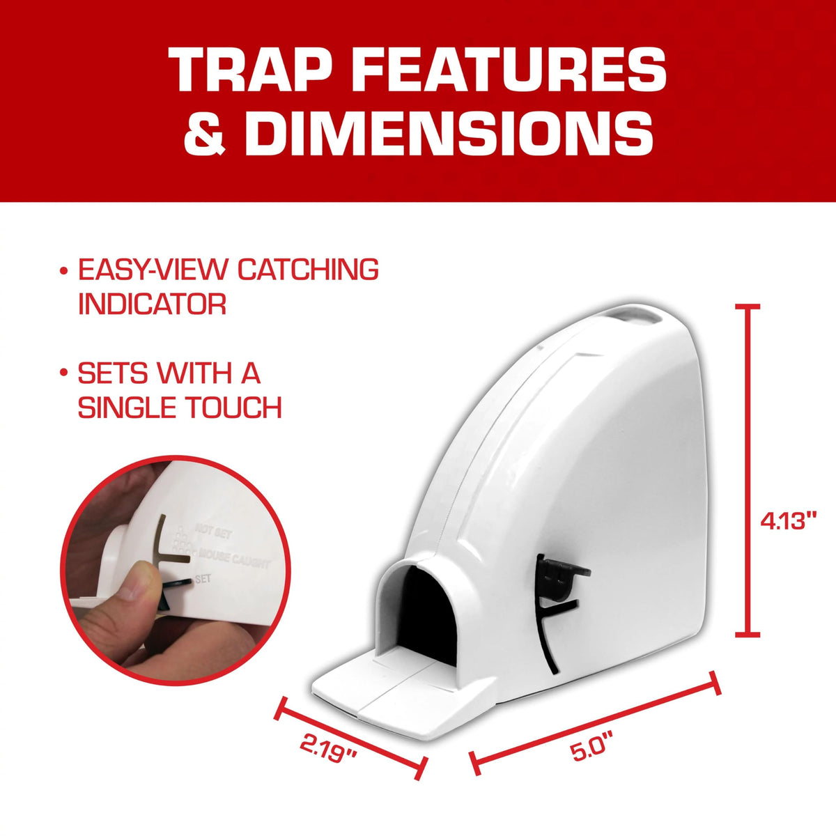 Tomcat Kill & Contain Trap compact design fits tight spaces in a kitchen corner