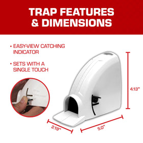 Tomcat Kill & Contain Trap compact design fits tight spaces in a kitchen corner