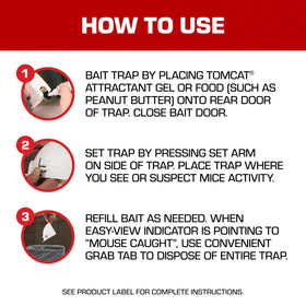 Tomcat Kill & Contain Trap disposal tab for mess-free cleanup