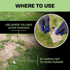 Tomcat Mole Killer Grubs label shows regional restrictions.