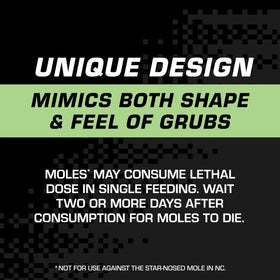 Tomcat Mole Killer Grubs ready-to-use packaging for quick application.