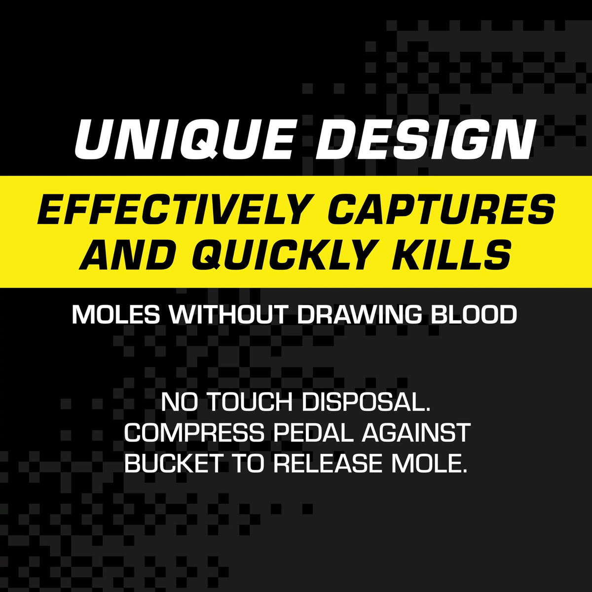 Tomcat Mole Trap easy to install with simple tunnel placement.
