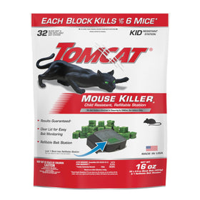 Tomcat Mouse Killer(e) station, front view, suitable for indoor and outdoor use.