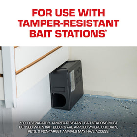 Tomcat Chunx blocks for agricultural rodent control by professional applicators.