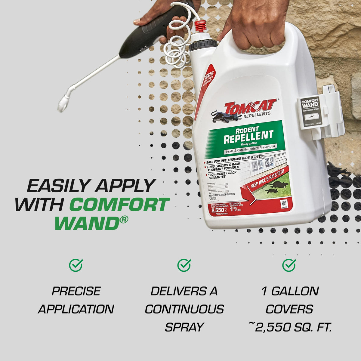 Tomcat rain-resistant formula provides long-lasting protection after moisture