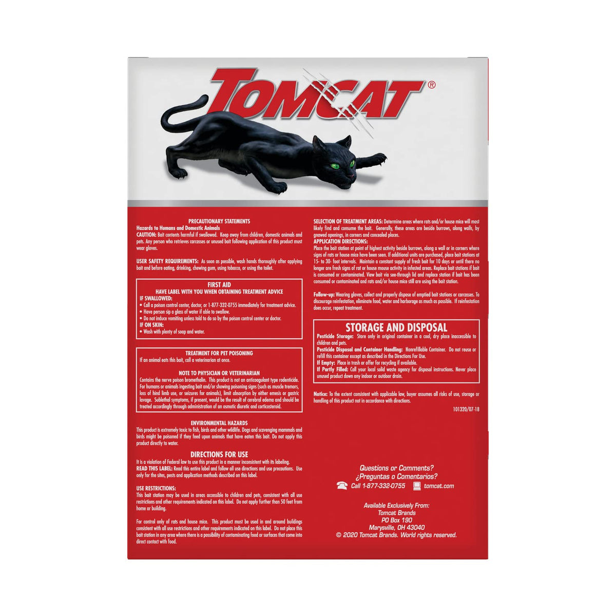 Tomcat Rat & Mouse Killer station with clear lid allows easy monitoring of bait consumption.