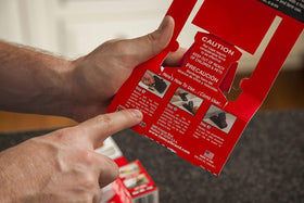 Tomcat Rat Snap Trap packaging and instructions included for quick setup