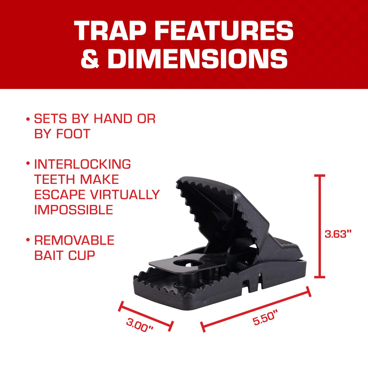 Tomcat Rat Snap Trap placed perpendicular to wall for effective monitoring