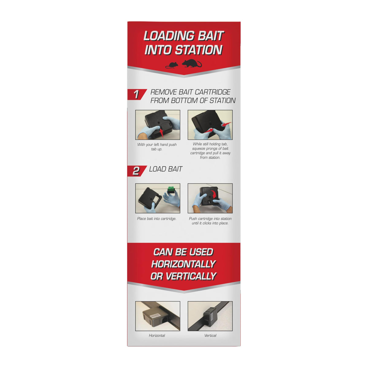 Tomcat refillable station with 15 bait blocks for ongoing rodent control.