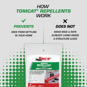 Tomcat Repellent Pouches in storage bins protect stored goods from intruders.