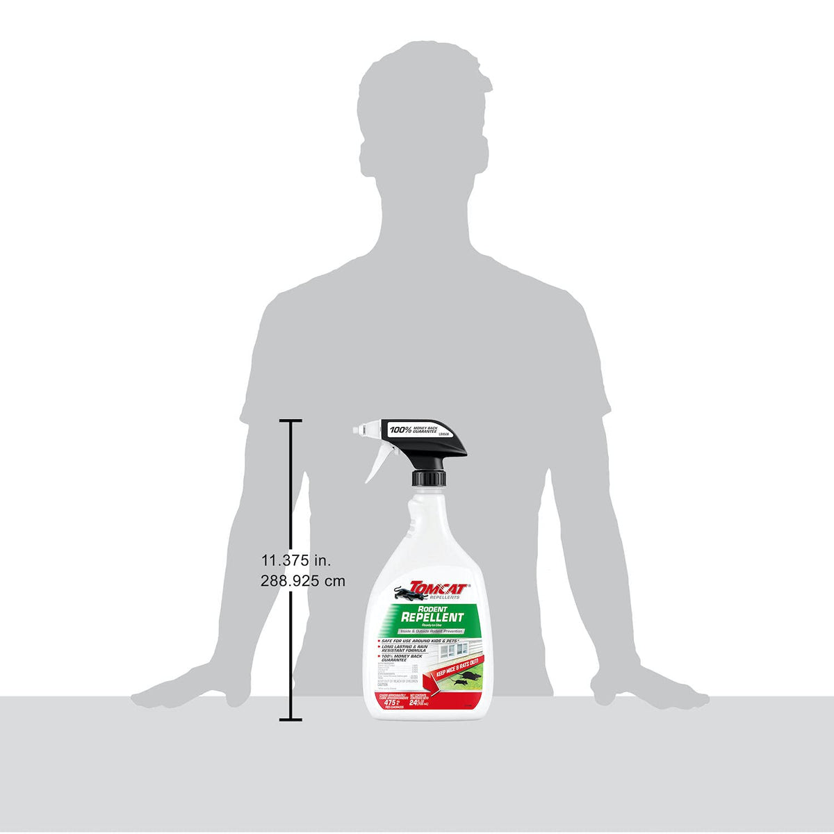 Tomcat repellents no-stink formula bottle keeps spaces pleasant.