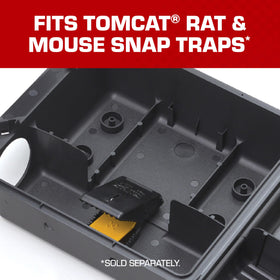 Tomcat Rodent Station shows four bait rods included for secure setup