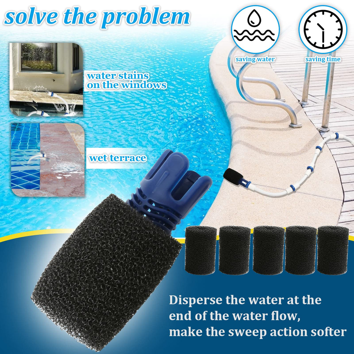TOMLEND Tail Sweep Pro scrubber on Polaris 3900 Sport enhances water flow and cleaning