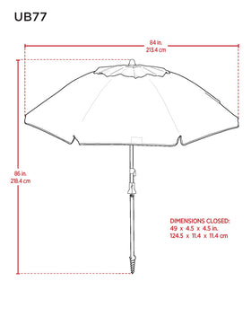 Tommy Bahama AnchorX wind vent system enhances stability in gusts.