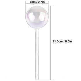 Tomorotec rainbow glass self-watering spike provides decorative appeal in pots.