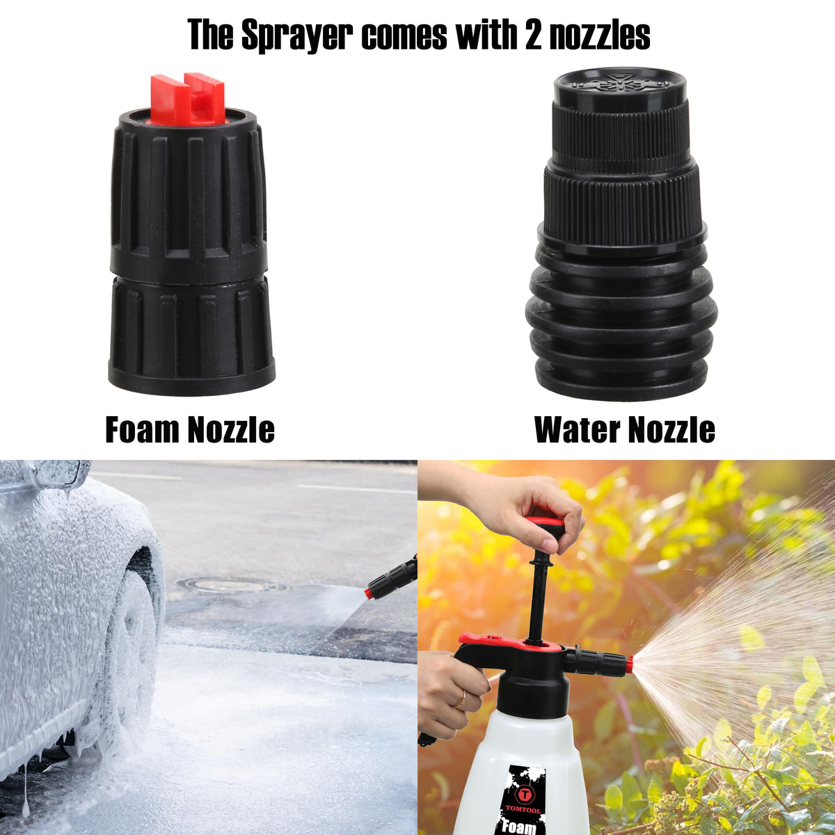 TOMTOOL hand pump mechanism demonstrates easy manual pressurization on the go