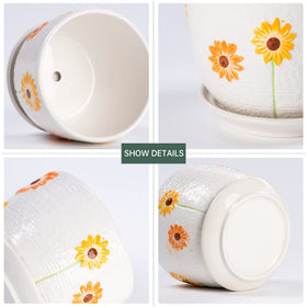 Ton Sin drainage-hole saucer enables tidy watering and drainage.
