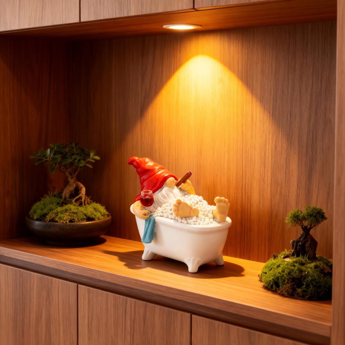 Toncoke holiday gnome display for Christmas and Halloween setups