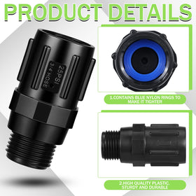 Tondiamo 3/4in FHT to 3/4in MHT connector enables timer or filter integration.