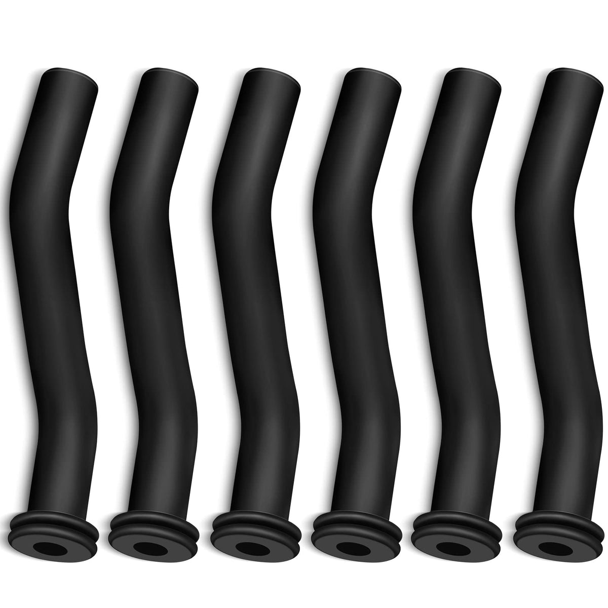 Tondiamo 6-piece black vacuum hose set for Briggs and Stratton compatibility—ready replacements.