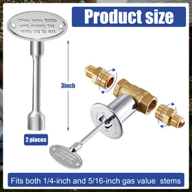 Tondiamo fire pit key, 3-inch brass key for quick valve control.