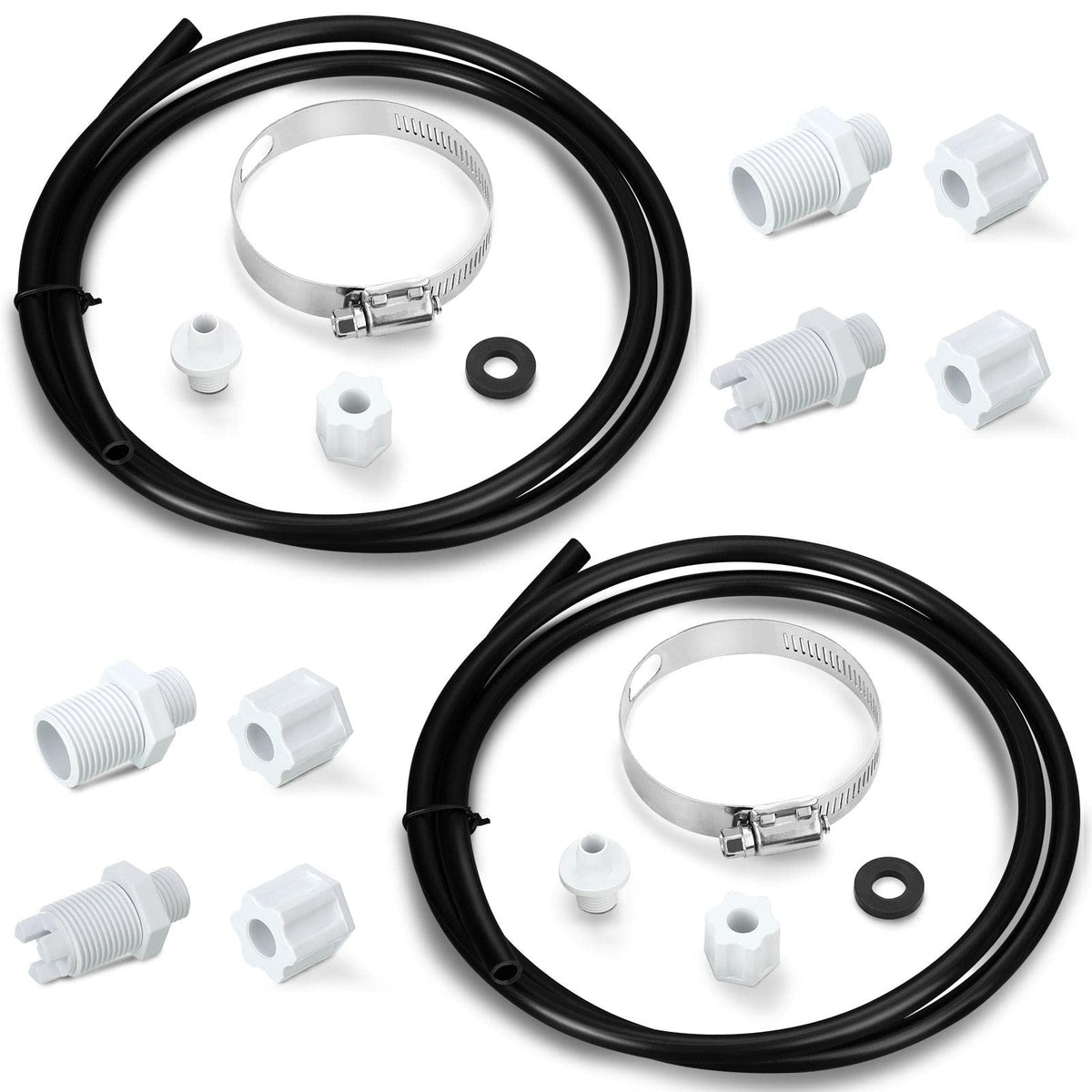 Tondiamo saddle clamp secures chlorinator feeder installation and prevents leaks.