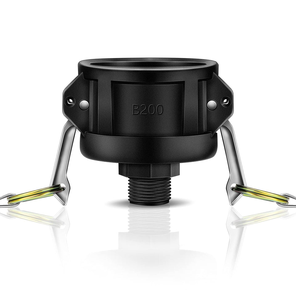 Tondiamo tote fittings 2in to 3-4-inch camlock for fast, secure drainage connections.