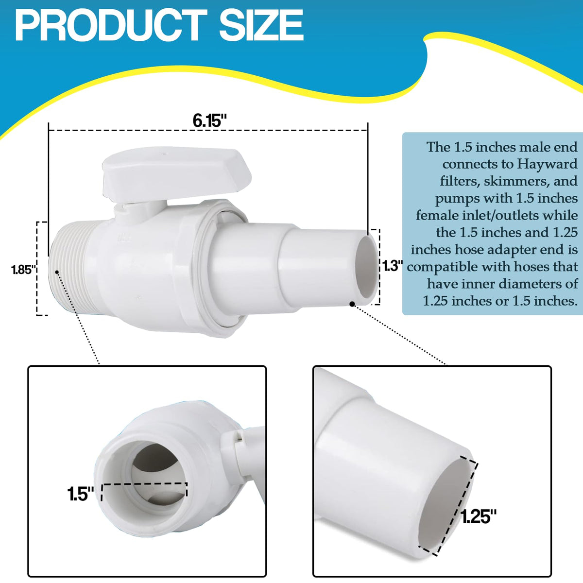 TonGass 2-way Econoline valve with hose connections enables easy maintenance