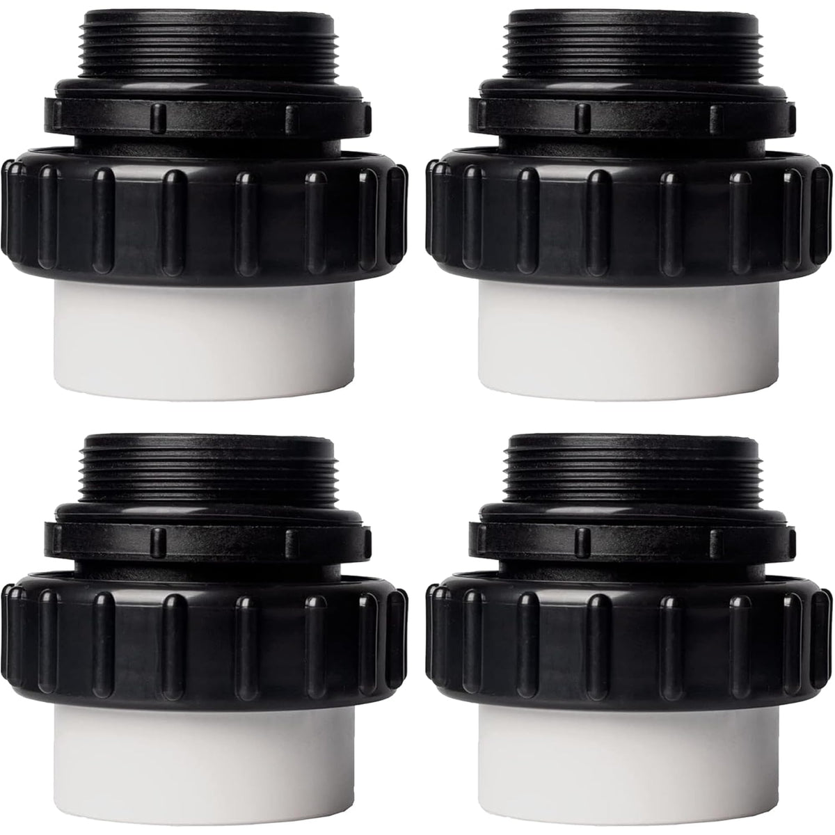 TonGass 2in MIP x 2in PVC hi-temp union assembly for secure pool pump connection