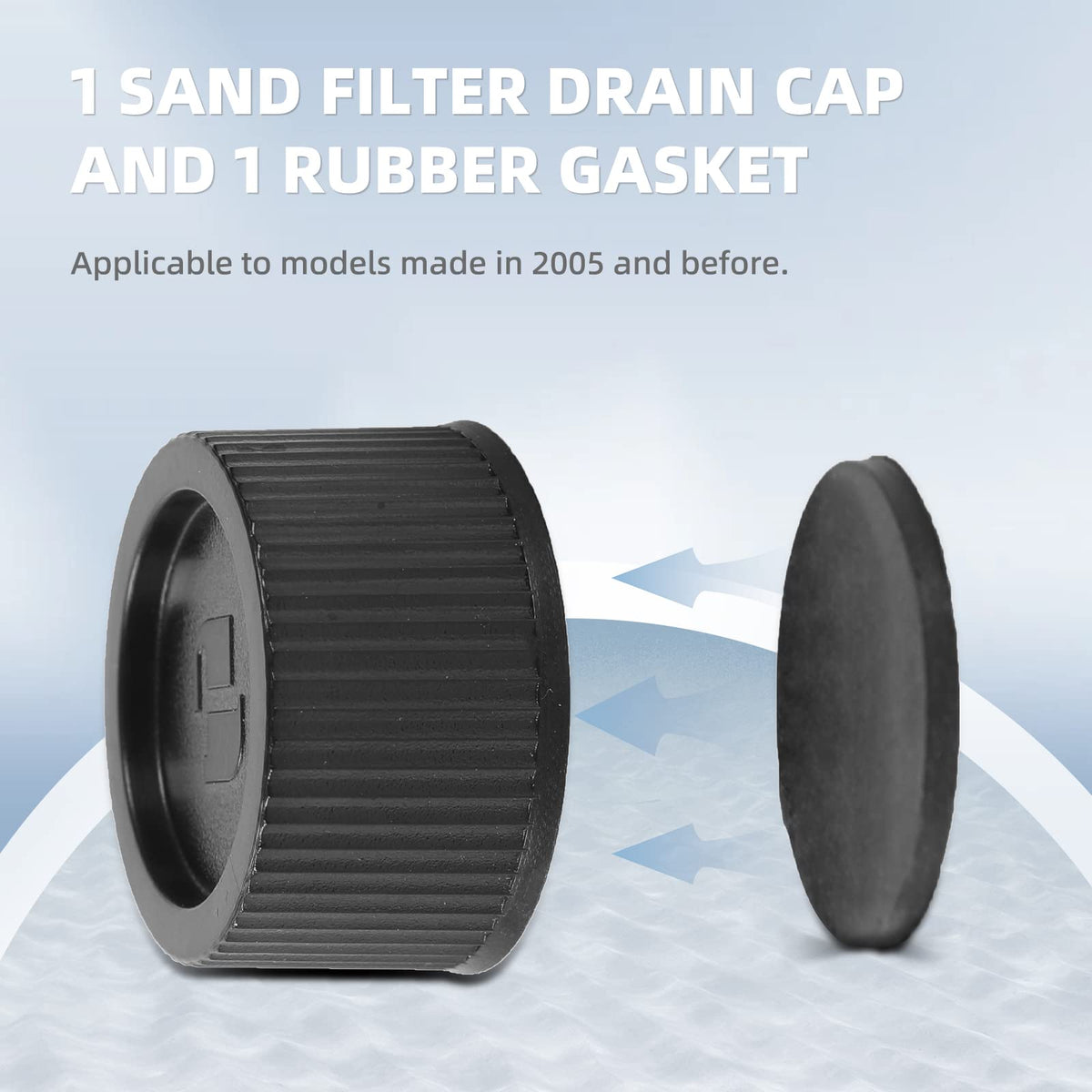 Two caps and gaskets in one TonGass 2-pack for ready replacements.