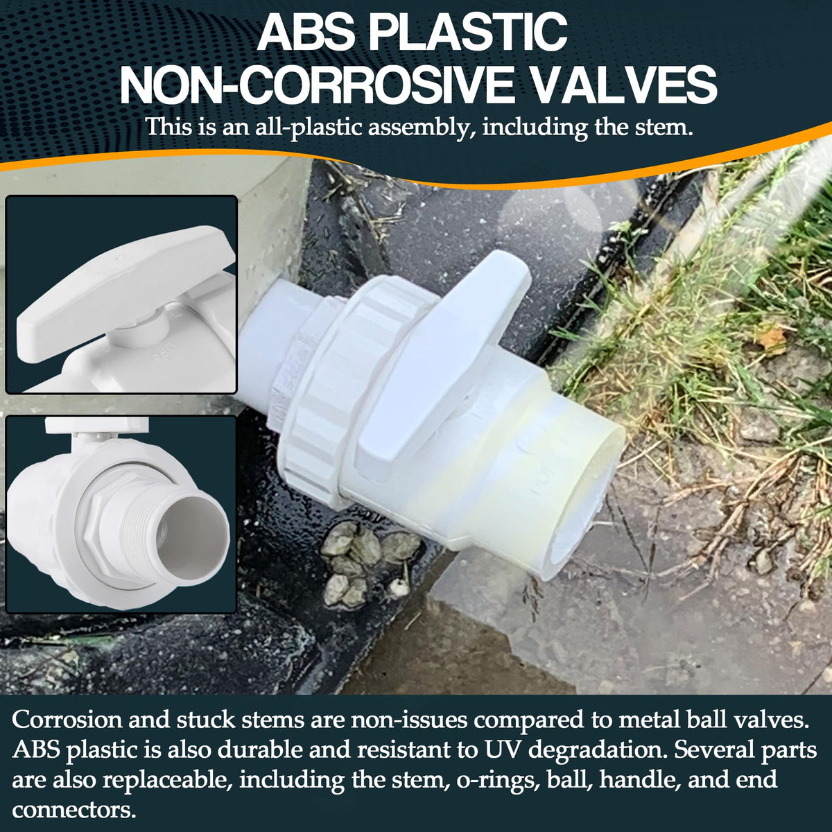 TonGass valve with 50 psi rating, suitable for filters and pumps.