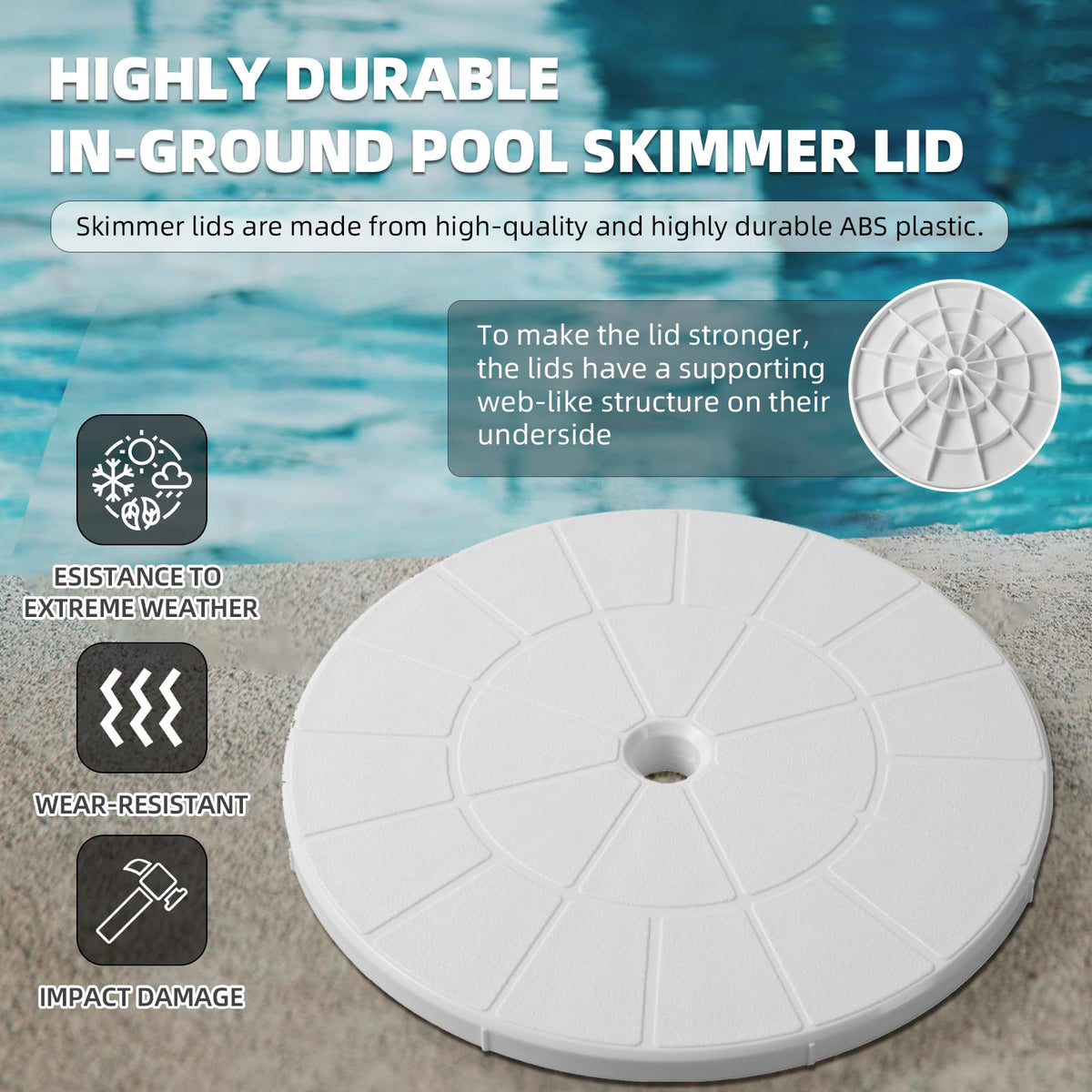 TongGass 9 inch spa lid designed for easy swap.