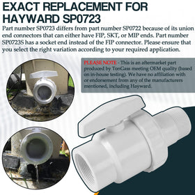 TonGass ABS plastic valve body resists corrosion and UV, long-lasting pool gear.