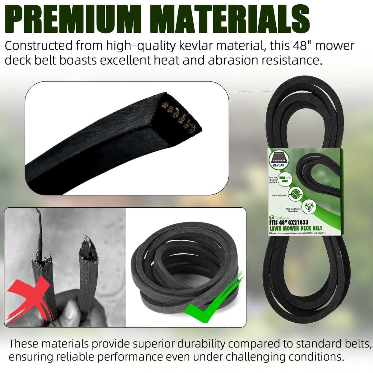 TonGass belt shows broad compatibility across D140 to Z355 series