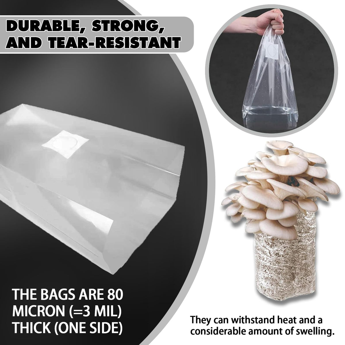 TonGass 6mm thick bags provide tear resistance during handling
