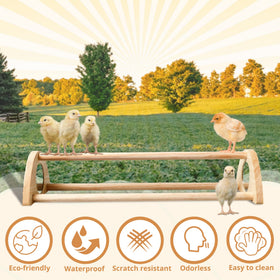 TonGass durable bamboo perch provides an eco-friendly, splinter-free option