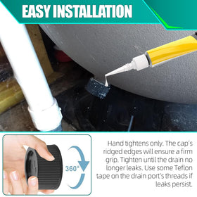 Durable plastic drain cap from TonGass for long-lasting pool filtration use.