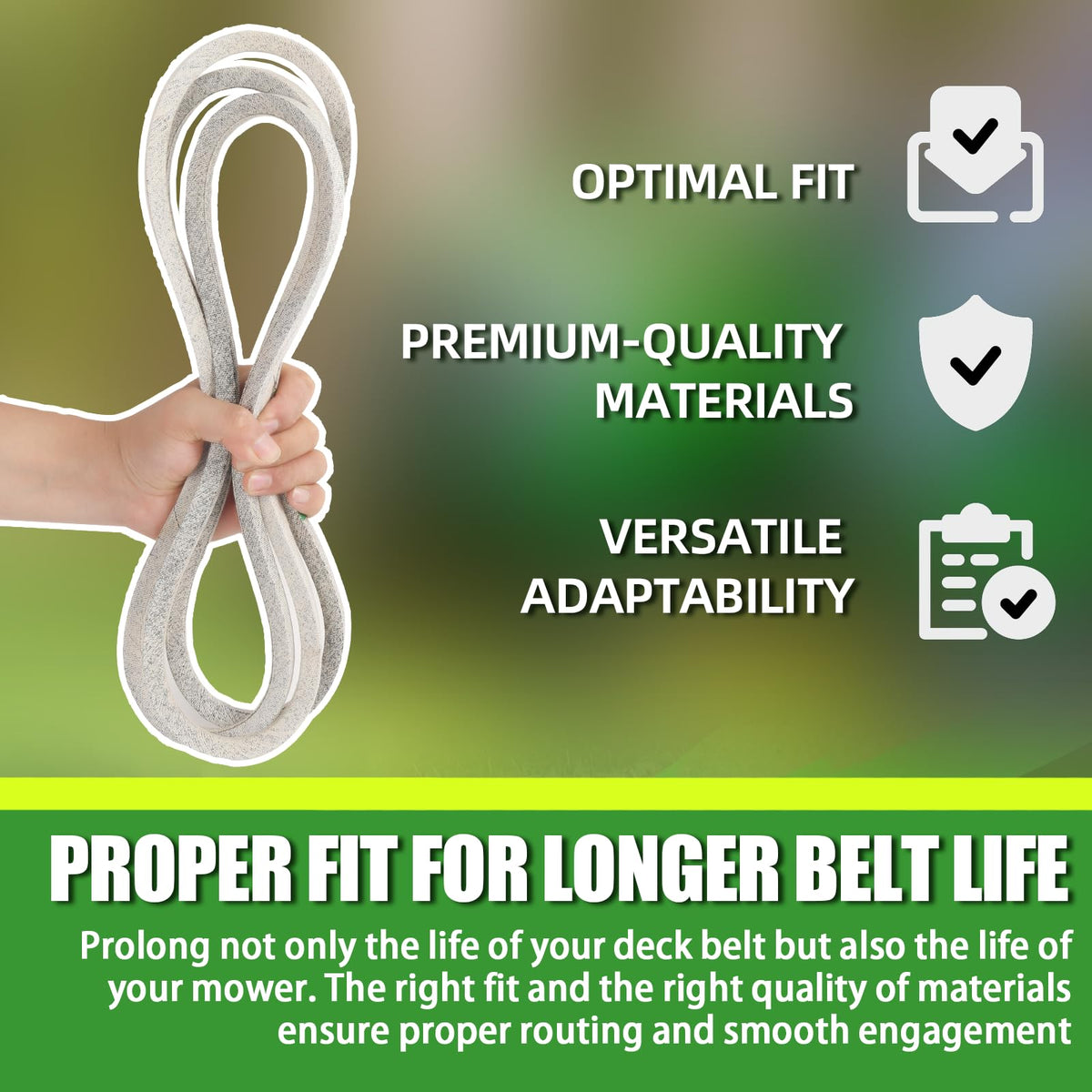 TonGass heavy-duty lawn belt designed for demanding yard work.