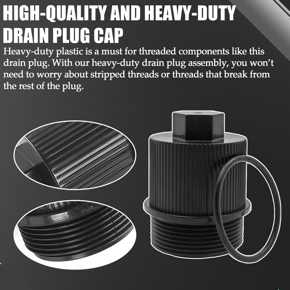 Durable TonGass drain plug includes robust o-ring for lasting seal