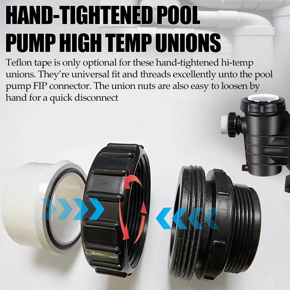 TonGass replacement for Schedule 40 adapters reduces bulky plumbing