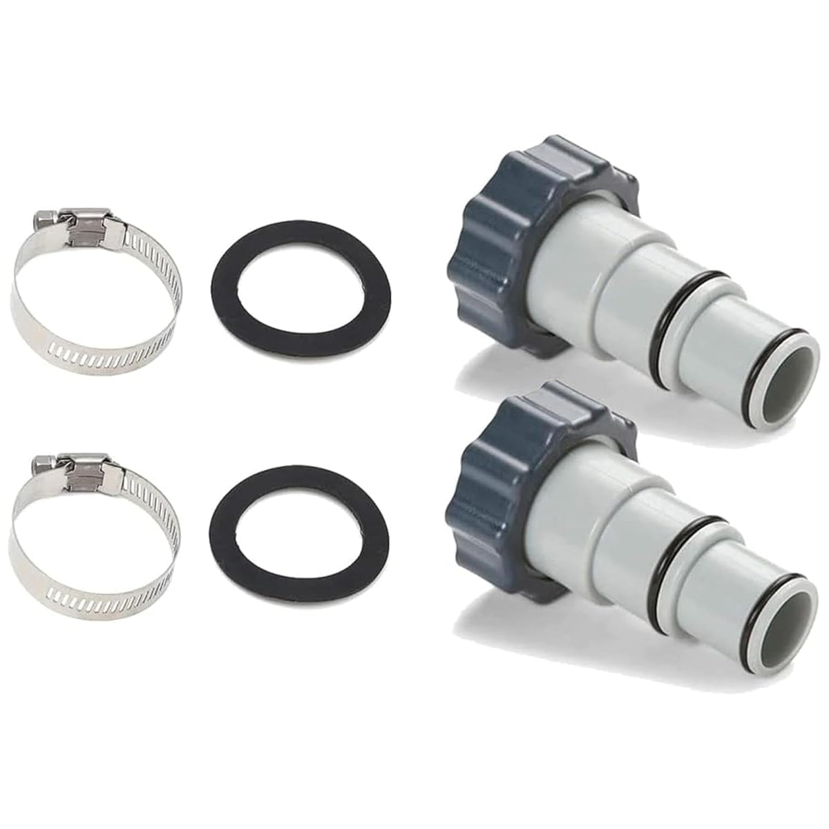 TonGass Intex hose adapter 2-pack with threaded clamp connection for secure hoses