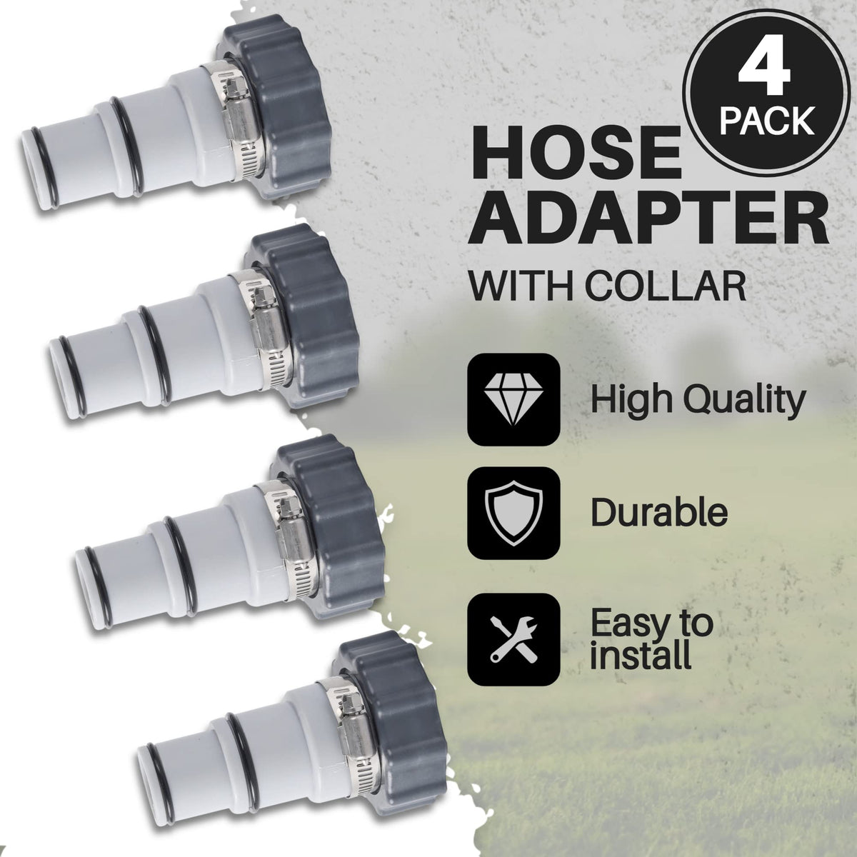 TonGass replacement hose adapter for Intex pool setups supports versatile connections.