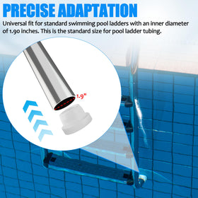 TonGass white bumper fits 1.90 inch ladder tubing for secure installation