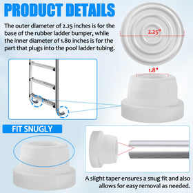TonGass white plug-in bumper demonstrates easy installation for standard ladder tubing