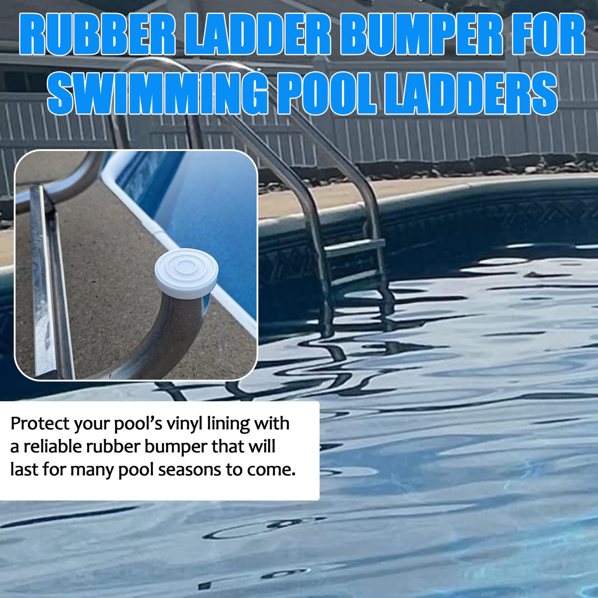 TonGass bumper protects pool surfaces from ladder abrasion and marks