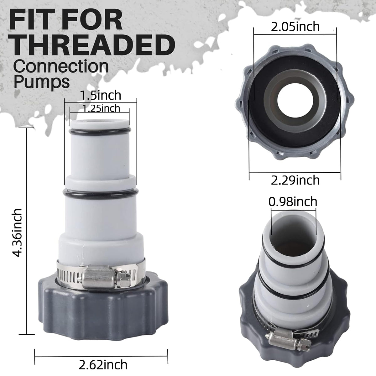 TonGass O-ring seal provides watertight fit for pool hose connections